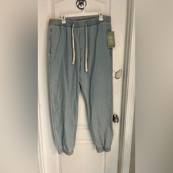 H&M relaxed fit jean joggers drawstring - Picture 1 of 8